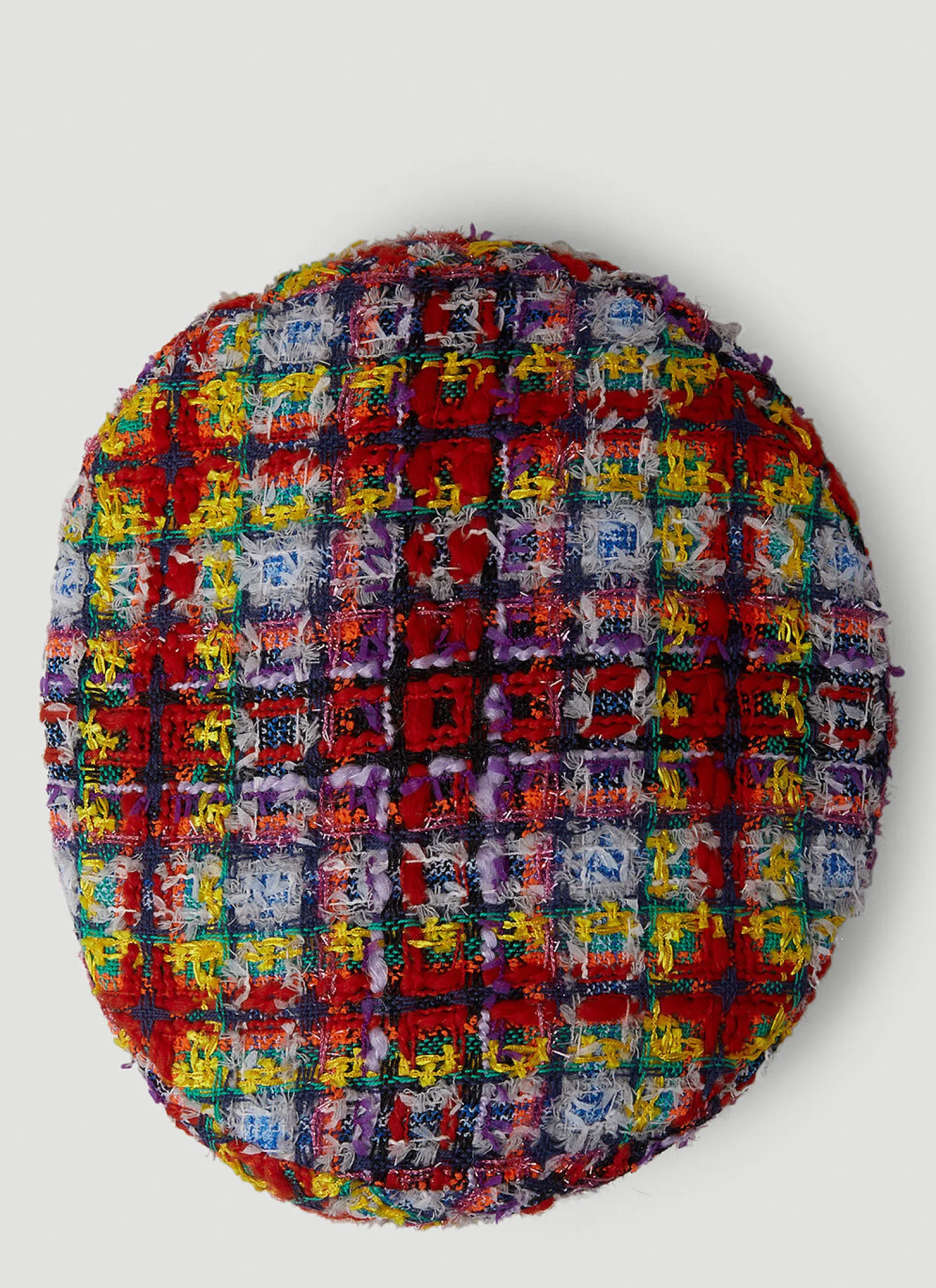 Check Lame Tweed Beret