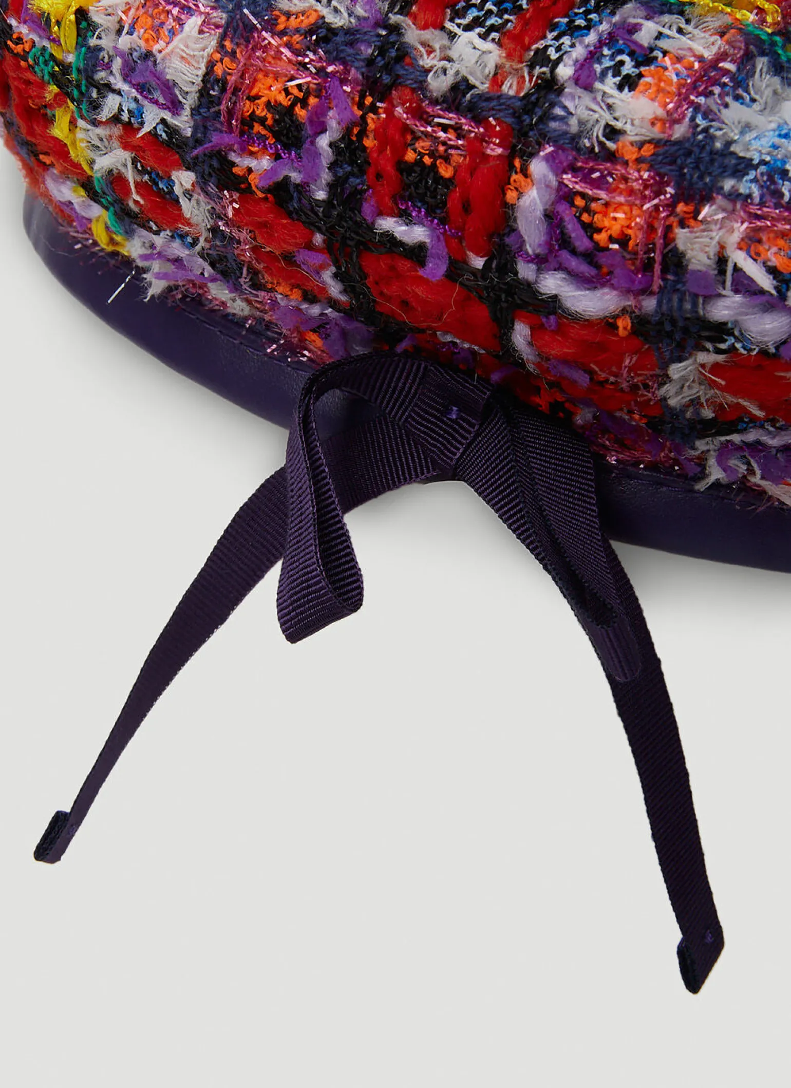 Check Lame Tweed Beret