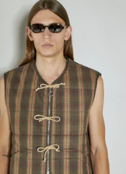 Check Padded Vest