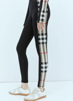 Check Panel Leggings