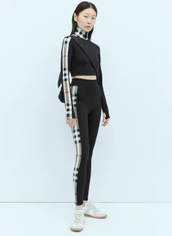 Check Panel Leggings