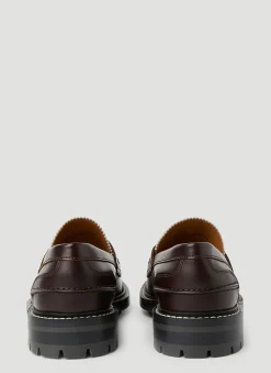 Check Panel Loafers