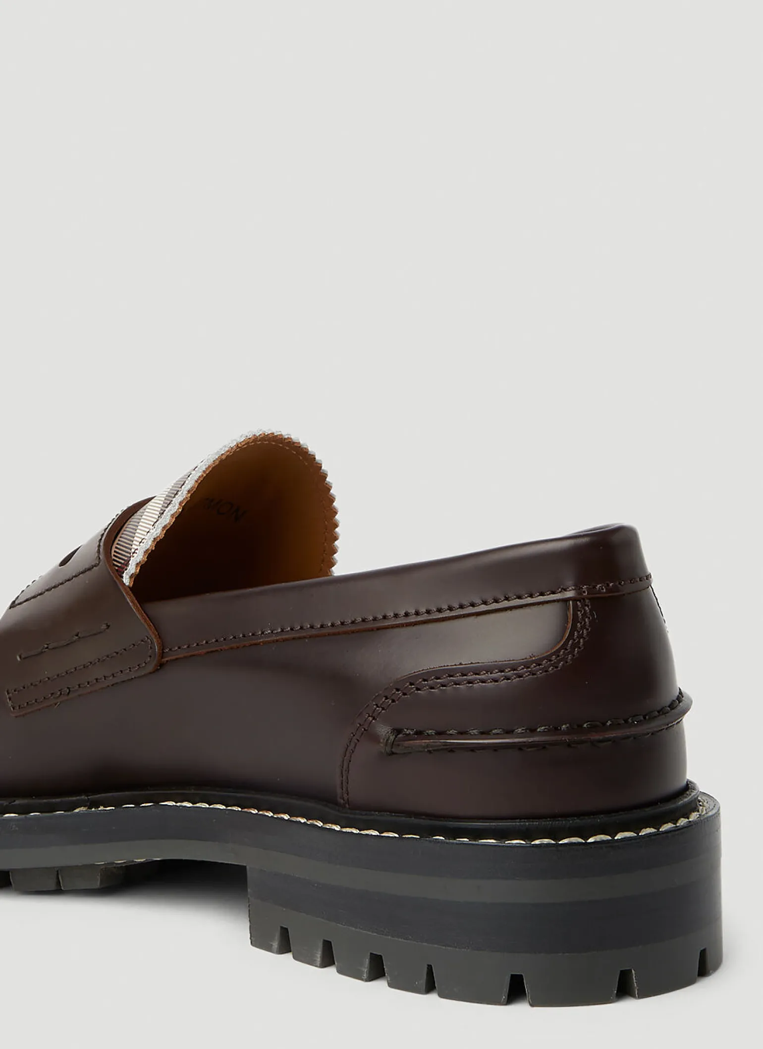 Check Panel Loafers