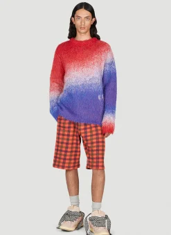 Check Print Fleece-Jersey Bermuda Shorts