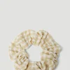 Check Seersucker Scrunchie