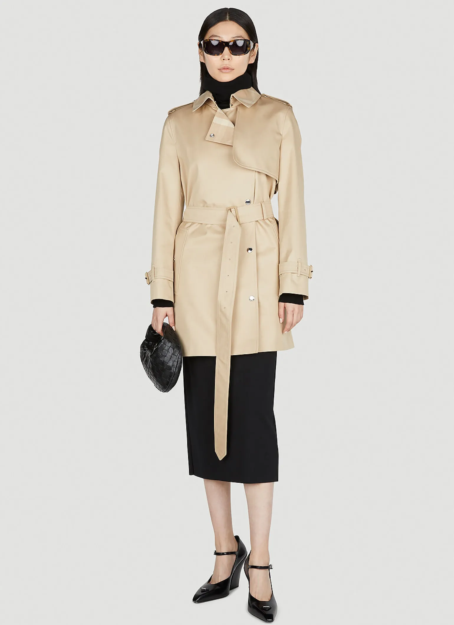 Check Trench Coat