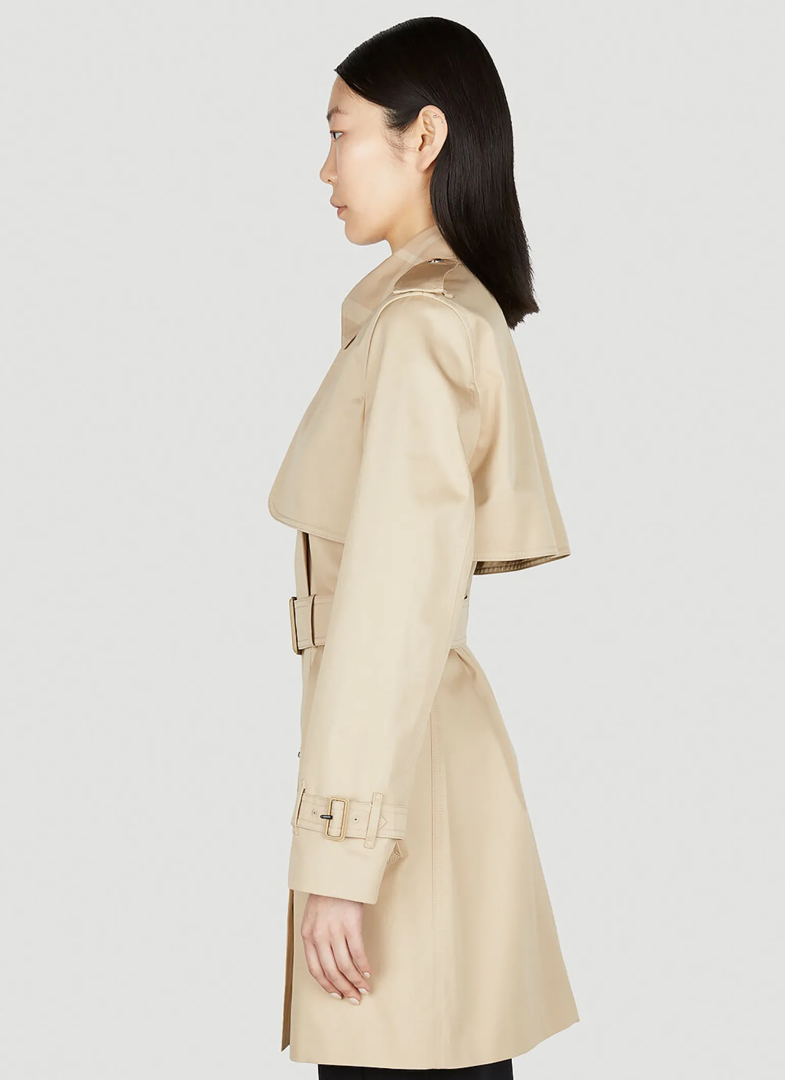 Check Trench Coat