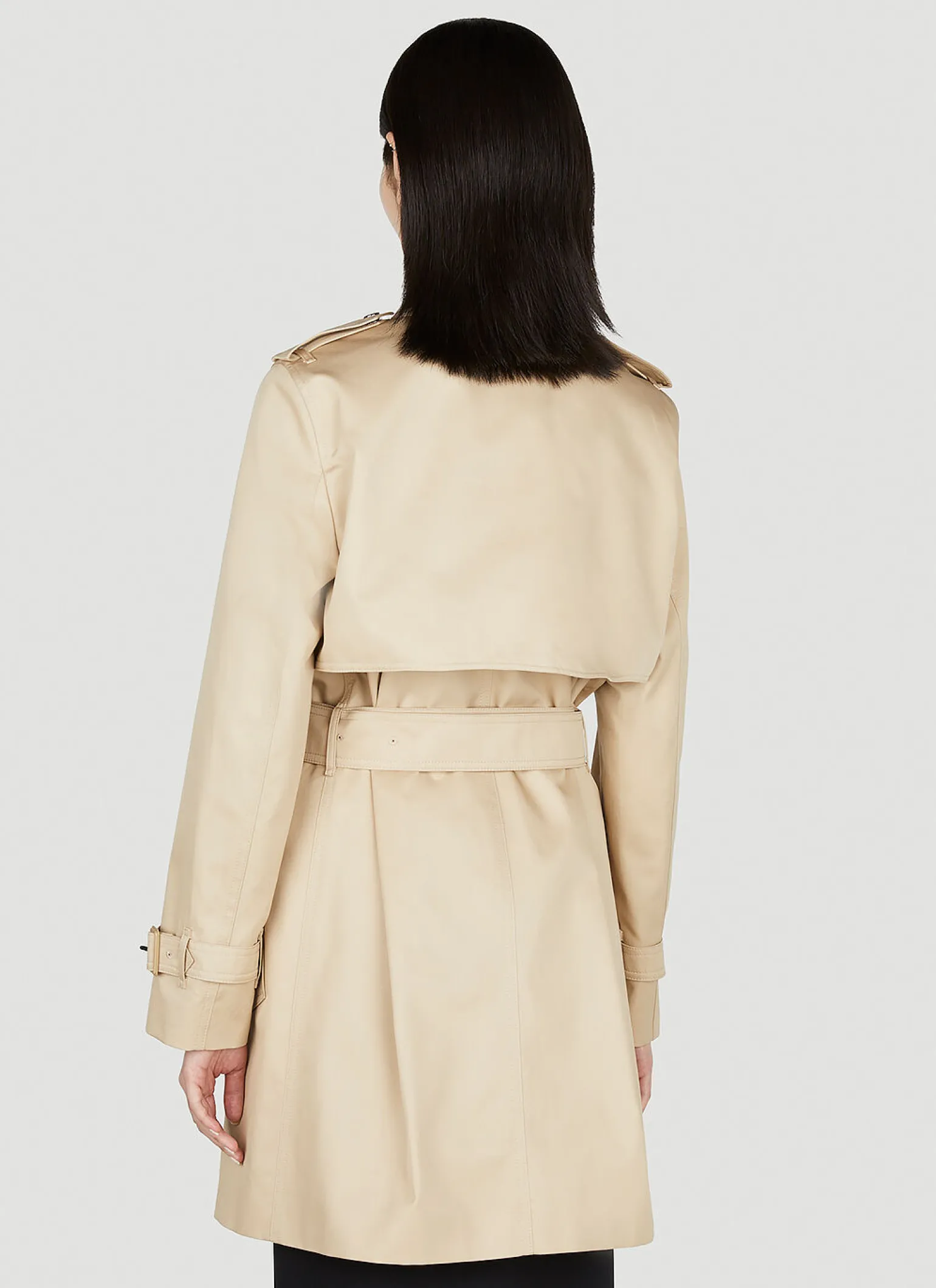 Check Trench Coat