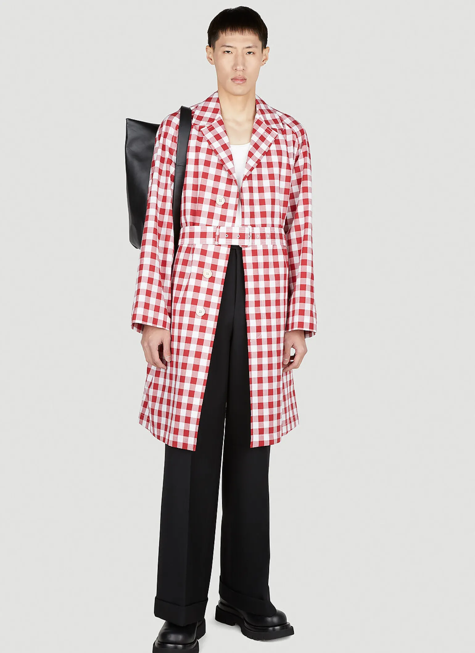 Check Trench Coat