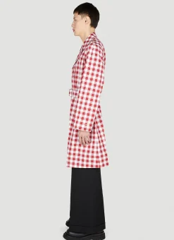 Check Trench Coat