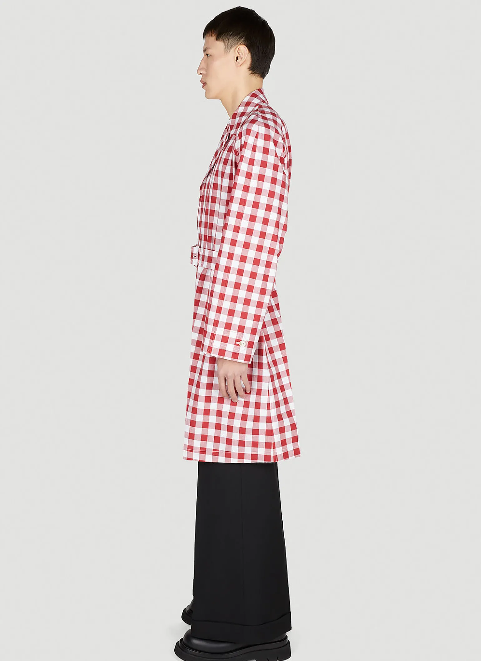 Check Trench Coat