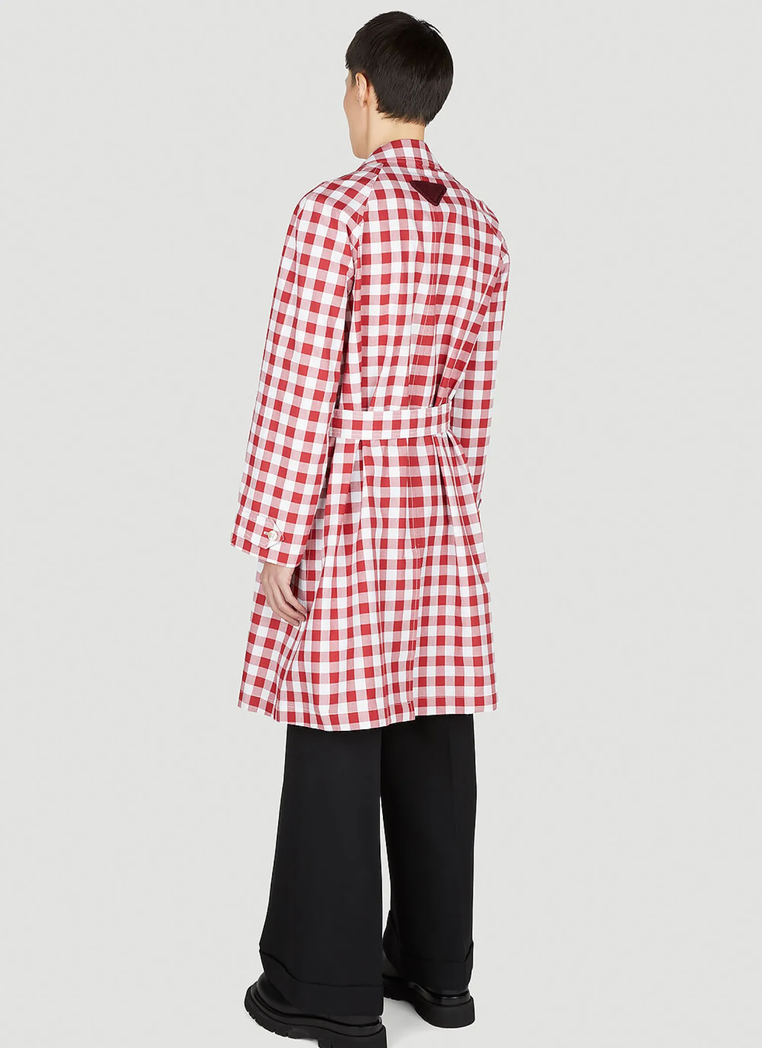 Check Trench Coat