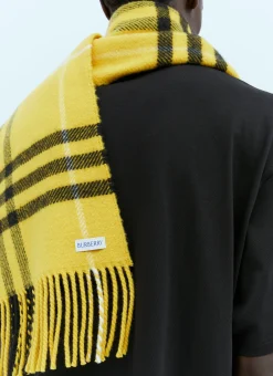 Check Wool Cashmere Scarf