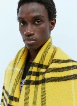 Check Wool Cashmere Scarf