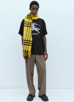 Check Wool Cashmere Scarf