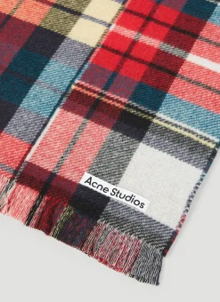 Check Wool Scarf