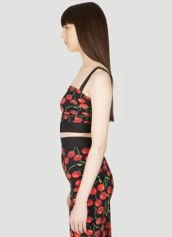 Cherry Cropped Top