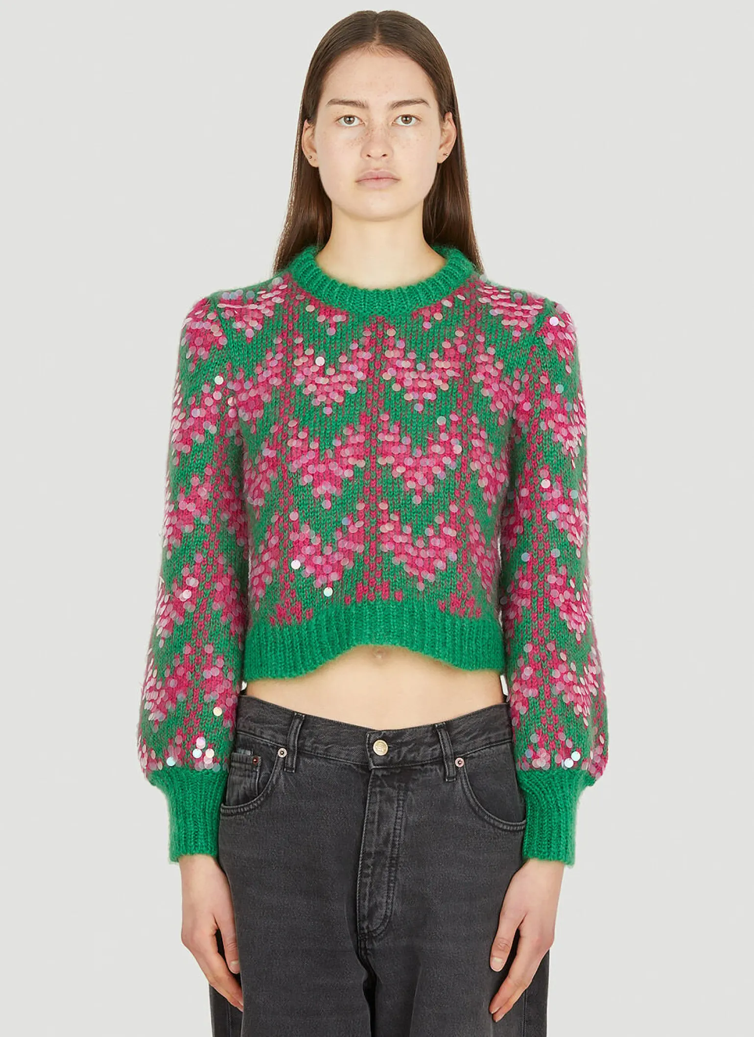 Chevron Sequin Sweater