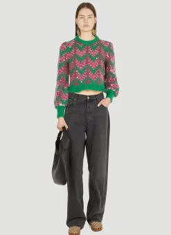 Chevron Sequin Sweater