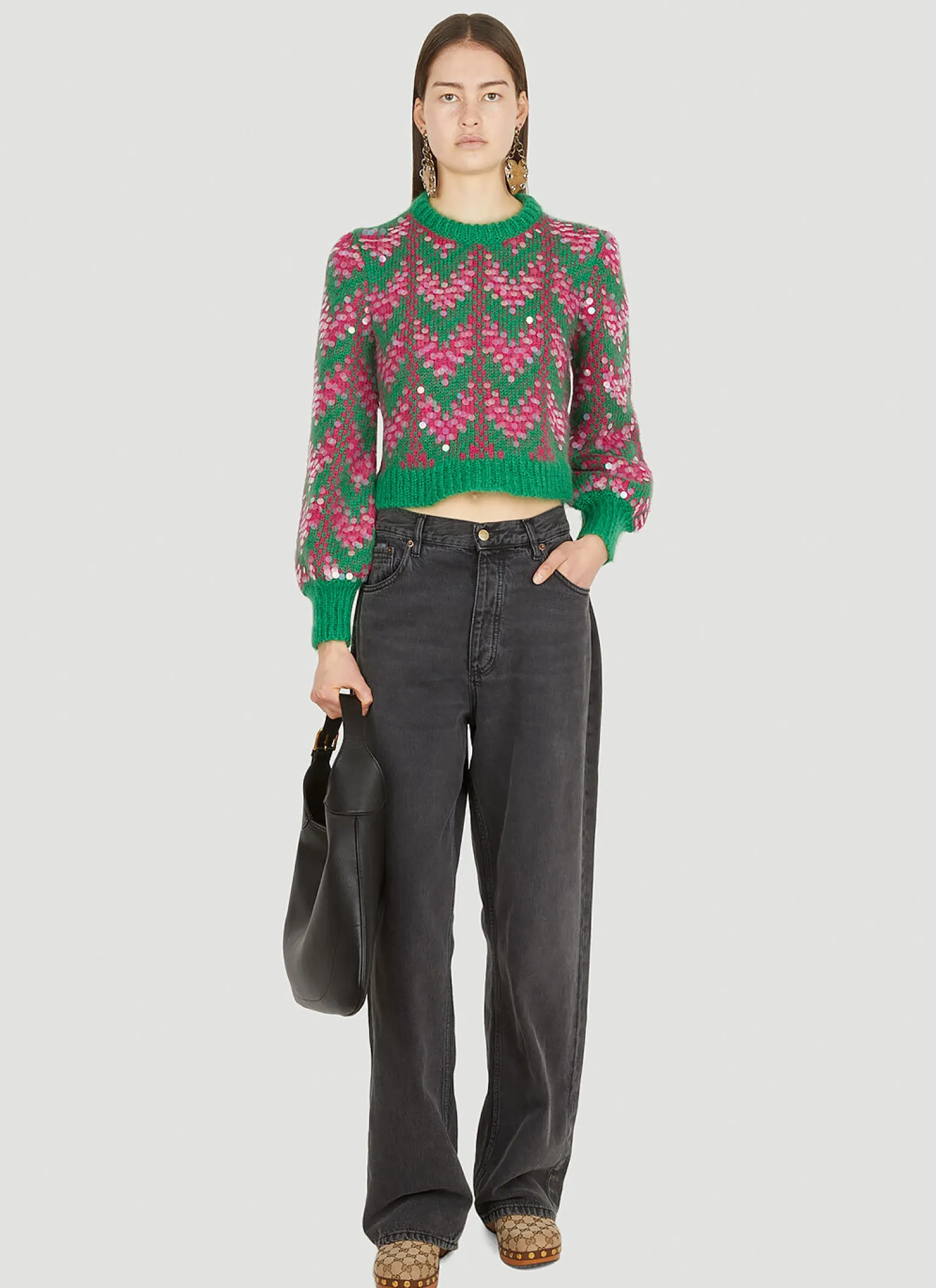 Chevron Sequin Sweater