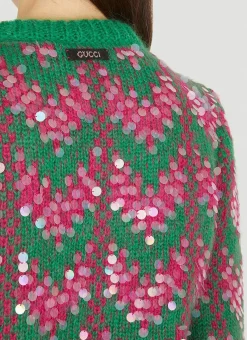 Chevron Sequin Sweater