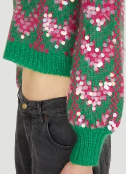 Chevron Sequin Sweater