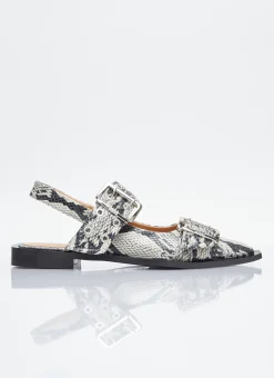 Chunky Buckle Ballerina Flats