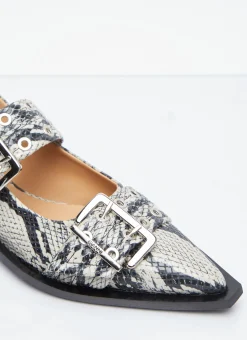 Chunky Buckle Ballerina Flats