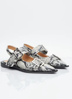 Chunky Buckle Ballerina Flats