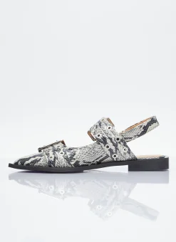 Chunky Buckle Ballerina Flats
