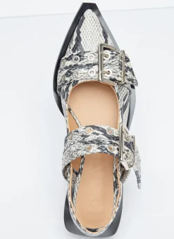 Chunky Buckle Ballerina Flats