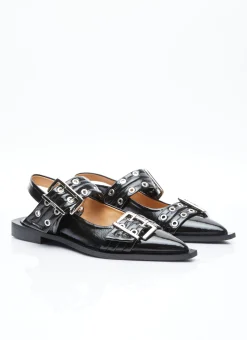 Chunky Buckle Ballerina Flats