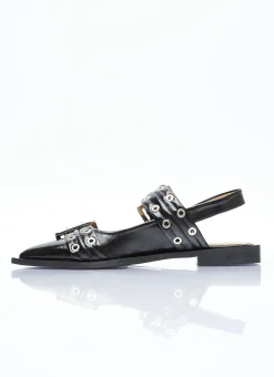 Chunky Buckle Ballerina Flats