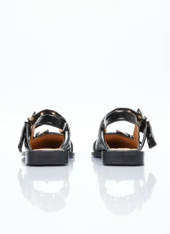 Chunky Buckle Ballerina Flats