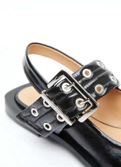 Chunky Buckle Ballerina Flats
