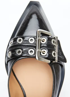 Chunky Buckle Ballerina Flats