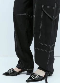 Chunky Buckle Open Cut Pumps