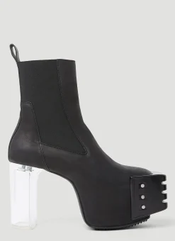 Clear Heel Boots