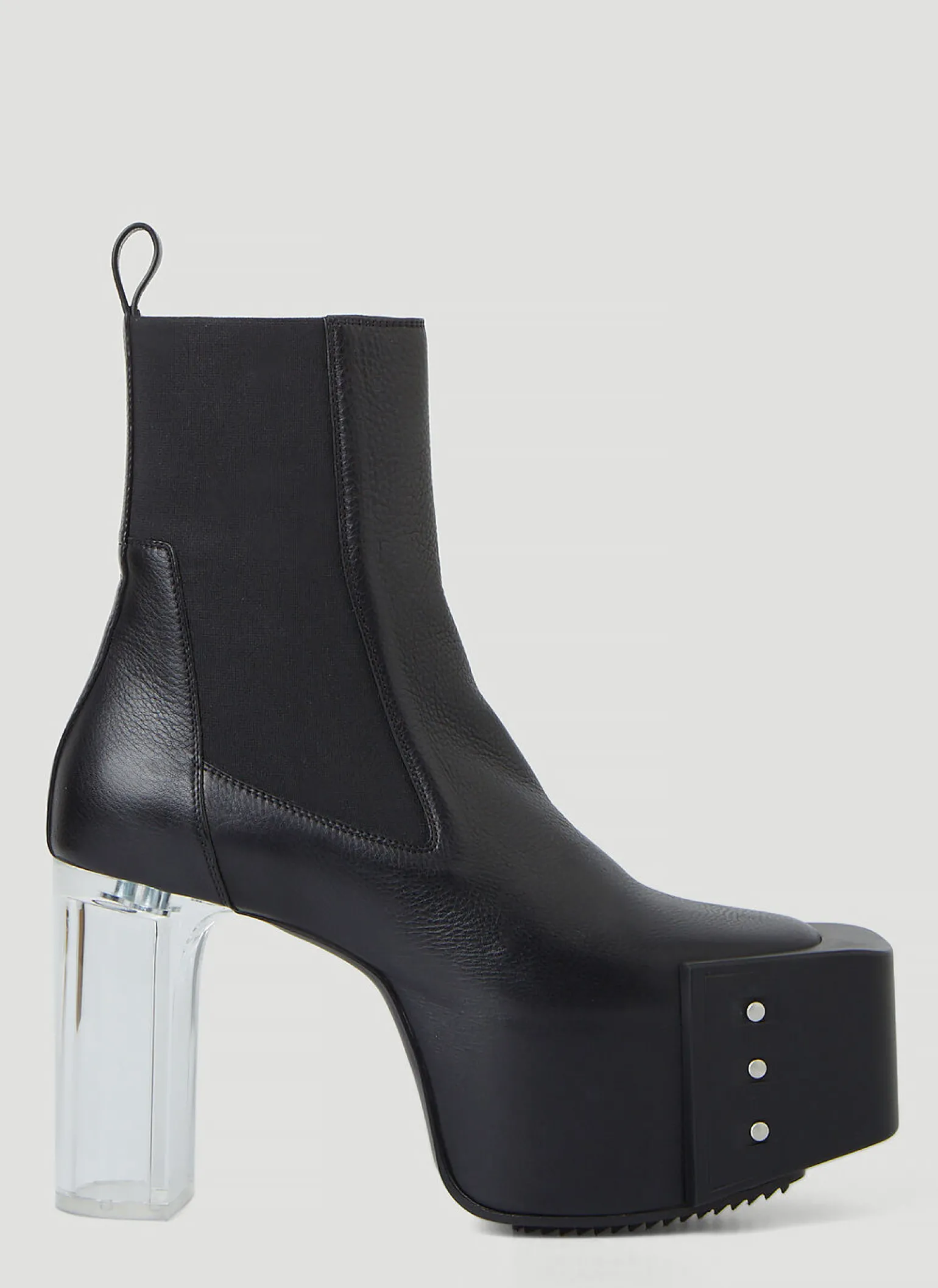 Clear Heel Platform Boots