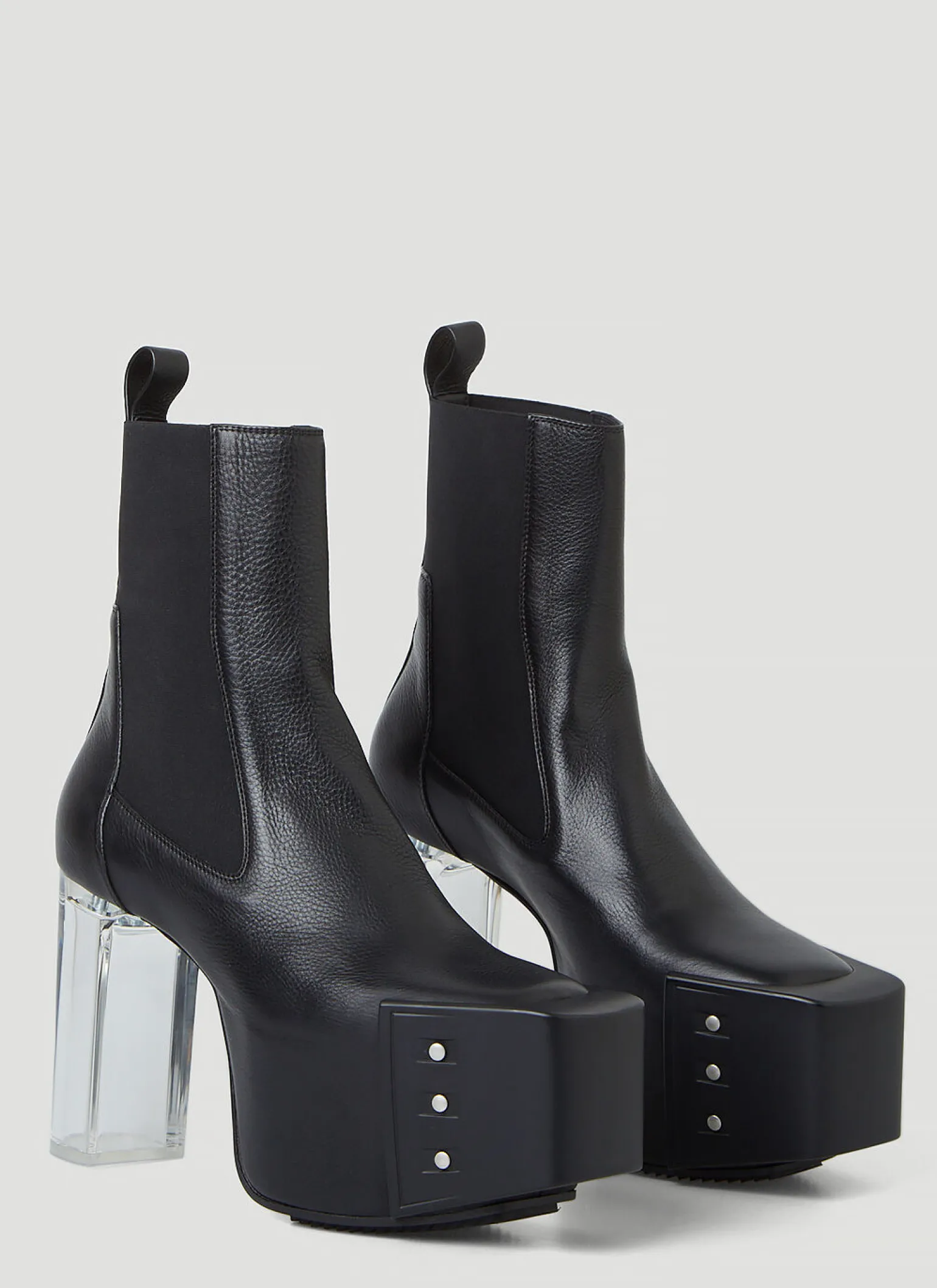 Clear Heel Platform Boots