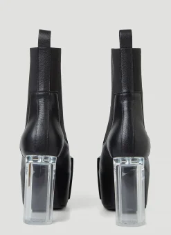 Clear Heel Platform Boots