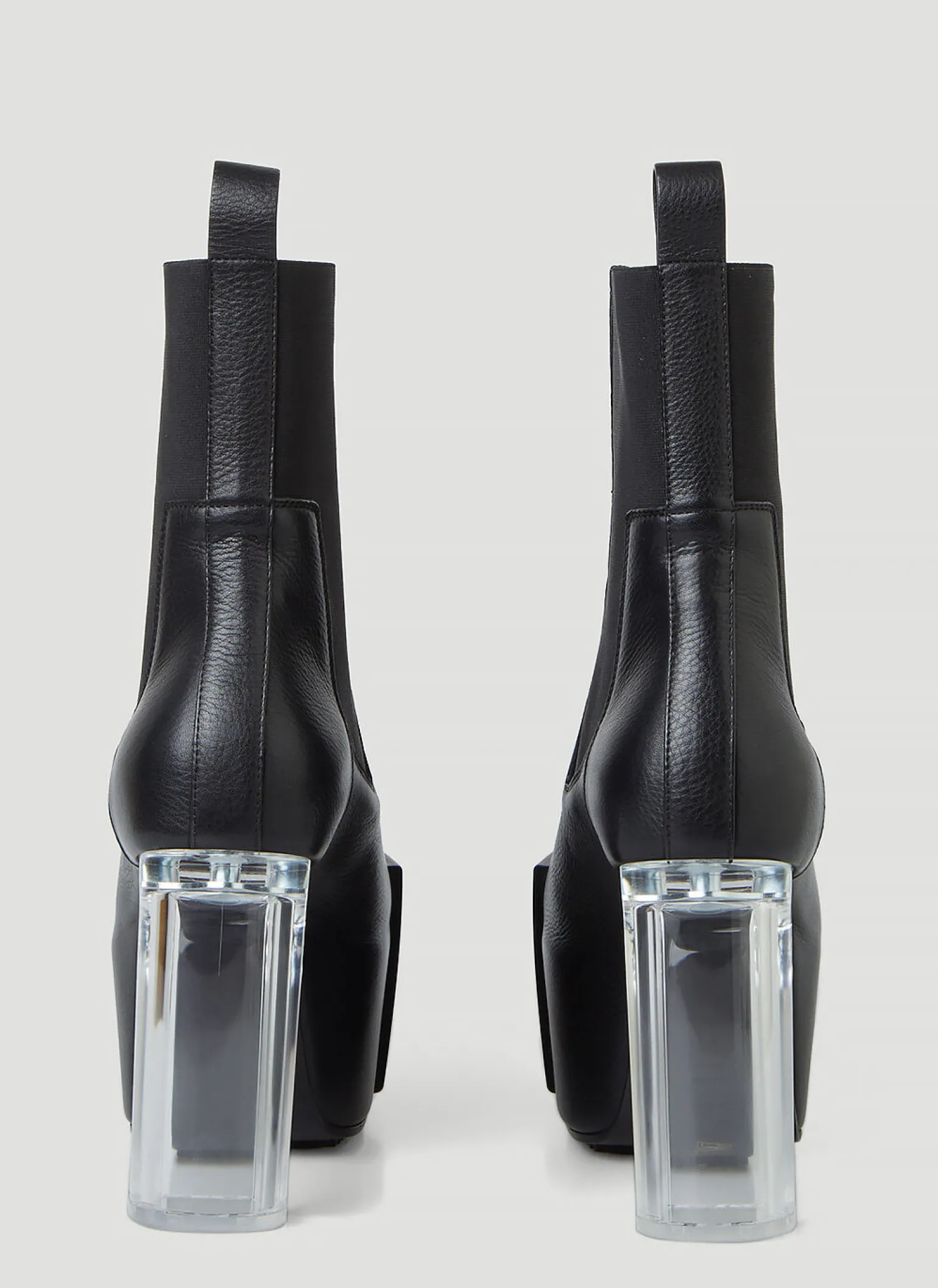 Clear Heel Platform Boots