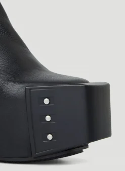 Clear Heel Platform Boots