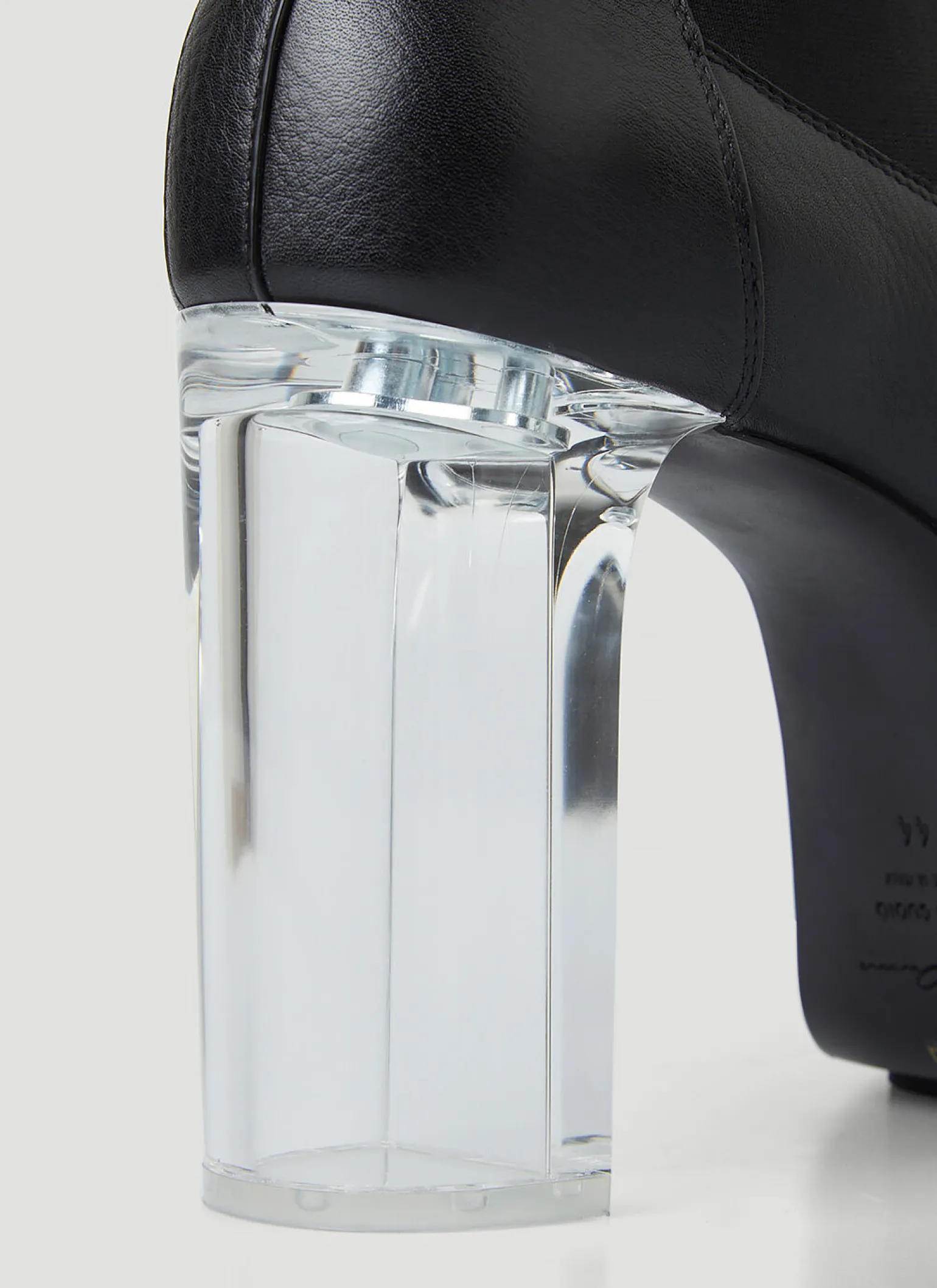 Clear Heel Platform Boots