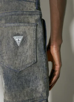 Coated Denim Utility Pants