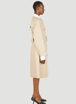 Collarless Trench Coat