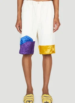 Colour Block Cuff Shorts