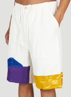 Colour Block Cuff Shorts