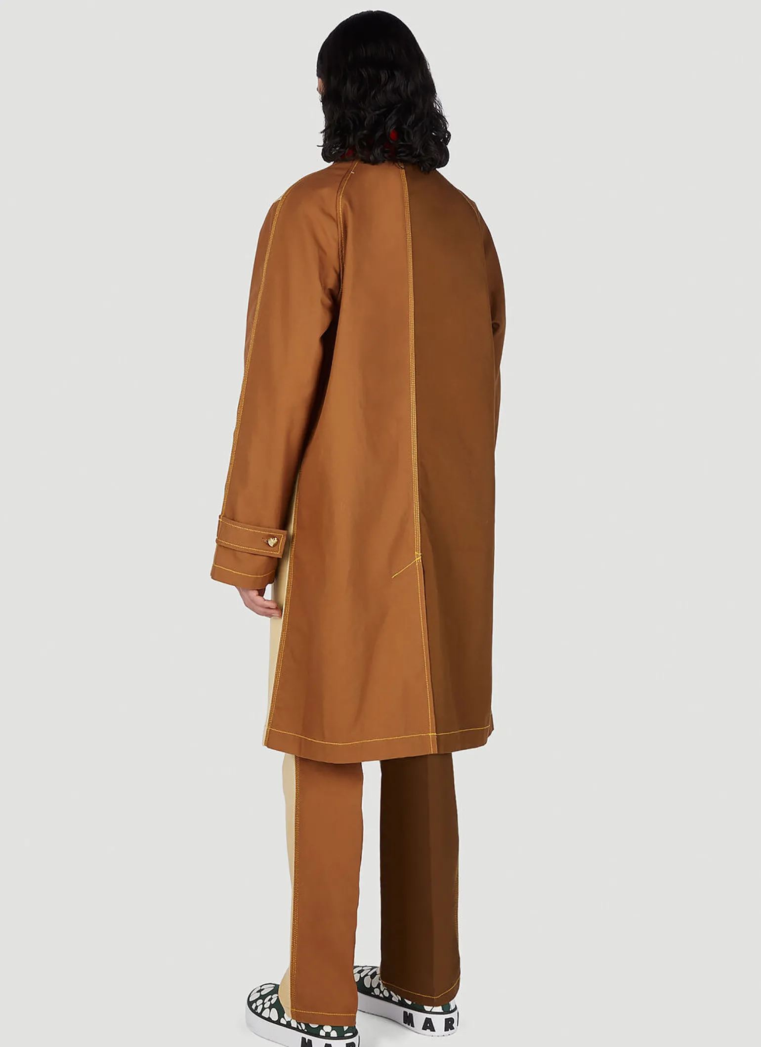 Colour Block Panel Coat