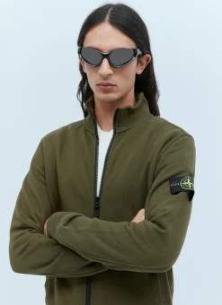 Compass Patch Zip-Up Sweatshirt